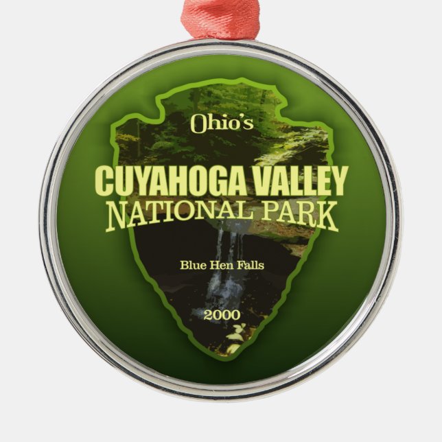 Cuyahoga Valley NP (arrowhead) Metal Tree Decoration (Front)