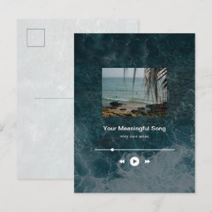 Cuztomizable Ocean Music Player Aesthetic Postcard