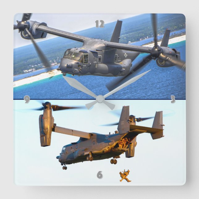 CV-22 OSPREY SQUARE WALL CLOCK (Front)