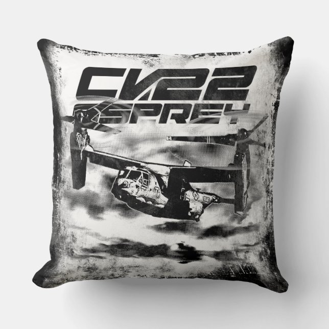CV-22 OSPREY Throw Pillow Throw Pillow (Front)