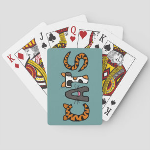CV- Funny Cats Letters Playing Cards