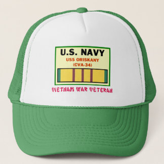 CVA-34 ORISKANY VIETNAM WAR VET TRUCKER HAT