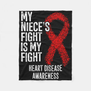 Cvd My Niece's Fight Is My Fight Heart Disease Awa Fleece Blanket