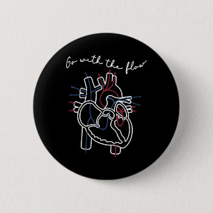 Cvicu Cardiac Nurse Anatomy Cardiology Human Heart 6 Cm Round Badge