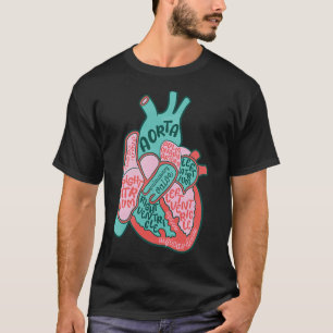 Cvicu Cardiac Nurse Human Heart Anatomy Cardiology T-Shirt