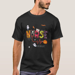 Cvicu Nurse Halloween Ghost Spider Cardiovascular T-Shirt