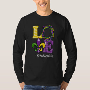 Cvicu Nurse Nurse Mardi Gras Leopard Festival Part T-Shirt