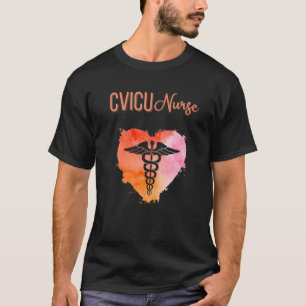 CVICU Nurse Nurses Nursing Graduation Caduceus T-Shirt