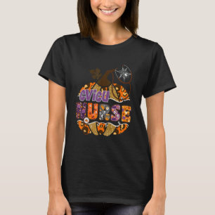 Cvicu Nurse Stethoscope Leopard Halloween Pumpkin T-Shirt
