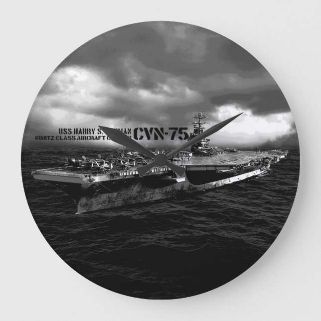 CVN-75 Harry S. Truman Round (Large) Wall Clock (Front)