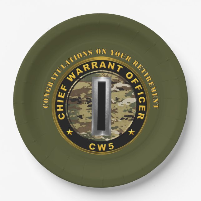CW5 Retirement Paper Plate (Front)