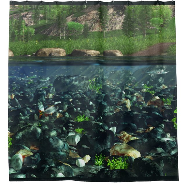 Cwn River Shower Curtain (Front)