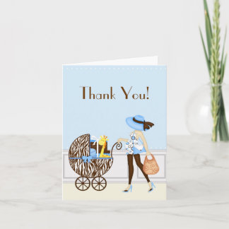 [CWR Kirsten C] Chic Mum and Buggy Thank You Card