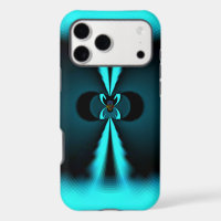 Cyan and Black Abstract Art Print