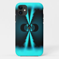 Cyan and Black Abstract Art Print