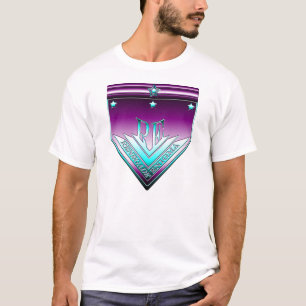 Cyan and Purple Renegade Enigma Crest Shirt