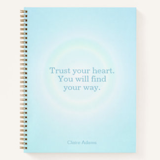 Cyan Blue Aura Message Notebook