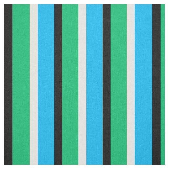 Cyan Blue Green Stripes Textile Fabric (Swatch)