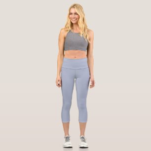 cyan-bluish grey/cobalt bluish grey (solid colour) capri leggings