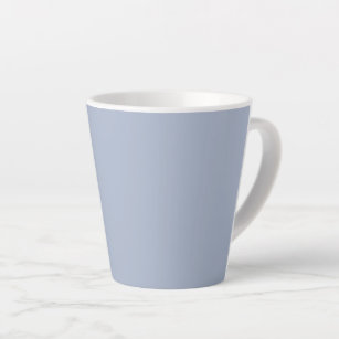 cyan-bluish grey/cobalt bluish grey (solid colour) latte mug