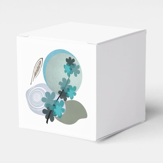 Cyan Boho Favour Box (Front Side)