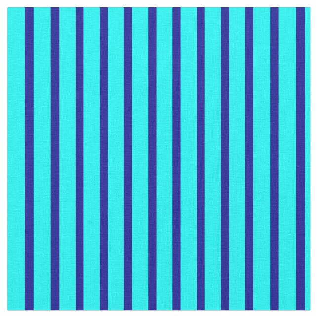 Cyan & Dark Blue Pattern Fabric (Close Up)
