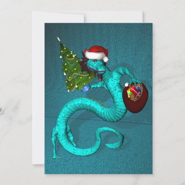 Cyan Dragon Invitation (Front)