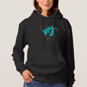 Cyan Fenrir Wolf Howl Odin Nordic Valhalla Mjolnir Hoodie