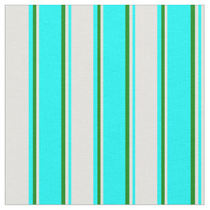 Cyan, Light Yellow, and Green Coloured Lines Fabric