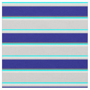 Cyan, Mint Cream, Light Grey, Blue, and Dim Grey Fabric