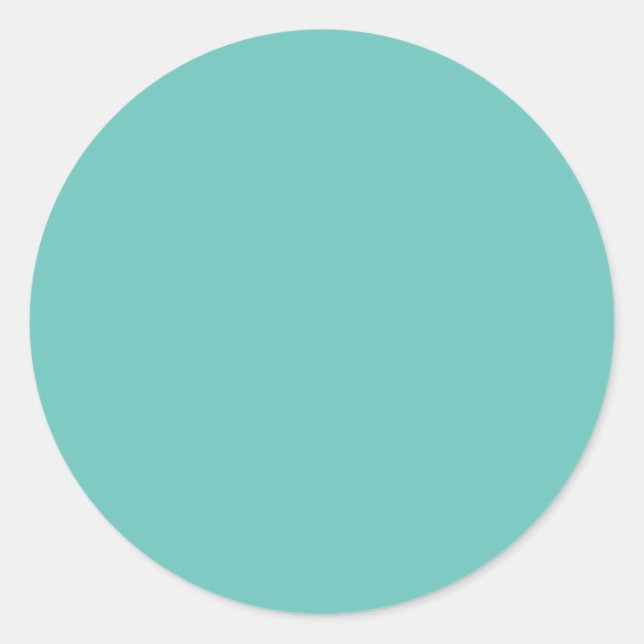 Cyan Opaque,Glacier,Gulf Stream, Classic Round Sticker (Front)