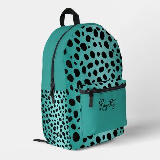 Cyan Safari Print Printed Backpack