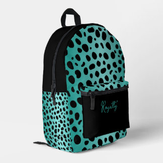 Cyan Safari Print Printed Backpack