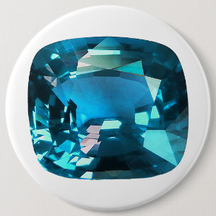 Cyan Sky Blue 6 Cm Round Badge