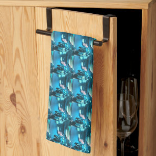 Cyan Sky Blue Tea Towel