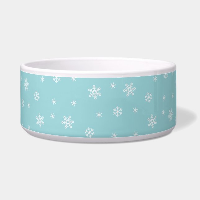 Cyan Snowflake Pattern Holiday (Left)