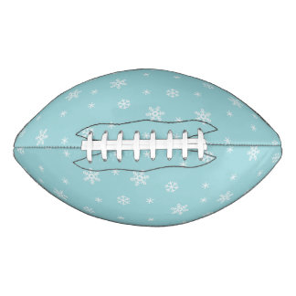 Cyan Snowflake Pattern Holiday Football