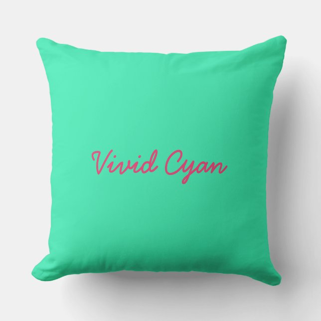 Cyan Solid Cushion (Front)