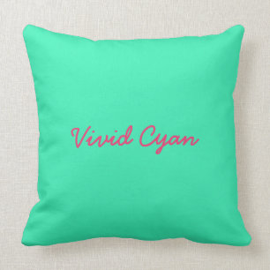 Cyan Solid Cushion