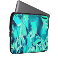 Cyan tracks with drizzles on aquamarine background