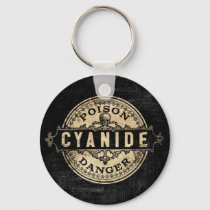 Cyanide Vintage Style Poison Label Key Ring