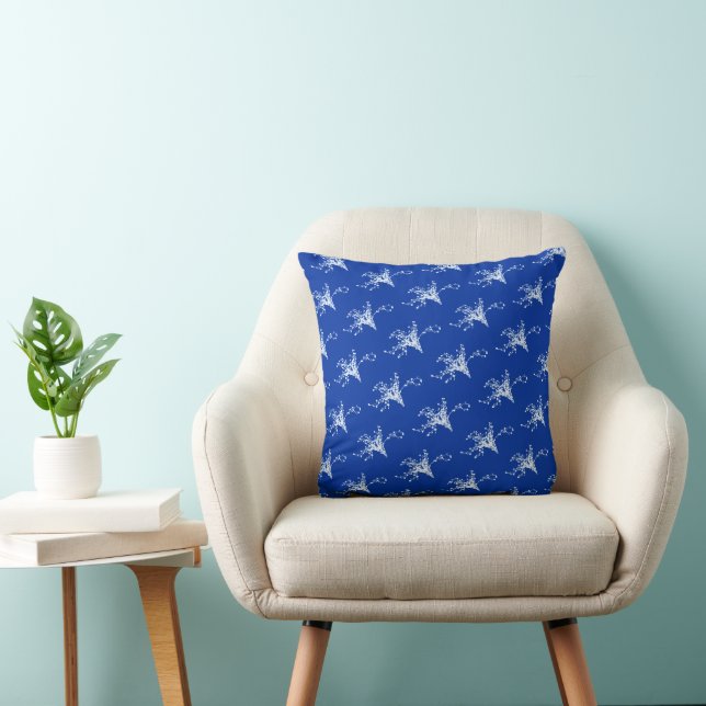 Cyano Print Berries Cushion (Chair)
