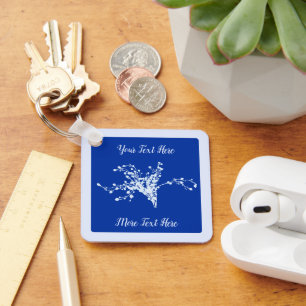 Cyano Print Berries Key Ring