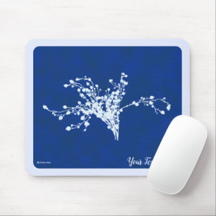 Cyano Print Berries Mouse Pad