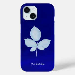 Cyano Print Bramble Leaves iPhone 15 Case
