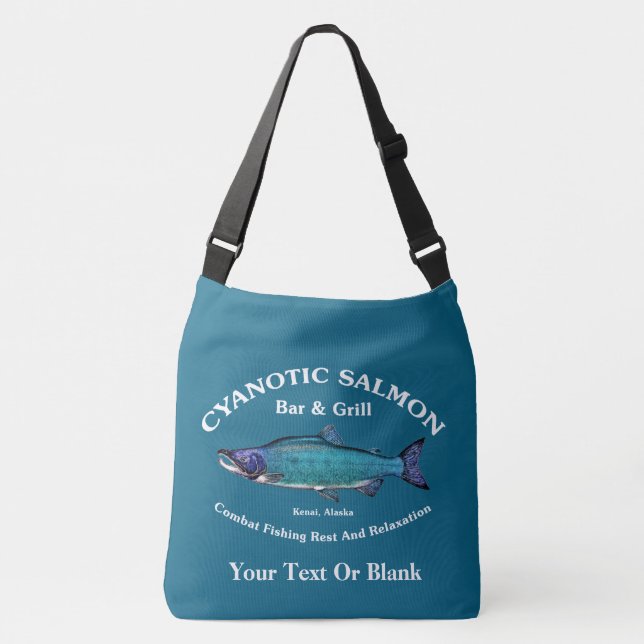 Cyanotic Salmon Bar & Grill Crossbody Bag (Front)