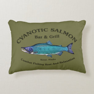 Cyanotic Salmon Bar & Grill Decorative Cushion