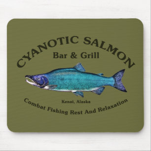 Cyanotic Salmon Bar & Grill Mouse Pad