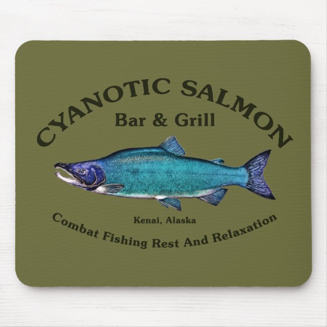 Cyanotic Salmon Bar & Grill Mouse Pad (Front)