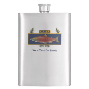 Cyanotic Salmon Hip Flask